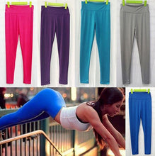 C y Color Elastic Fitness Leggings Women Sport Leggings Pants Gym Women Leggings EF8