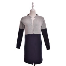 Cardigan Women Plus Size Long Patchwork Thick Wool Sweater EF8
