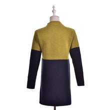 Cardigan Women Plus Size Long Patchwork Thick Wool Sweater EF8