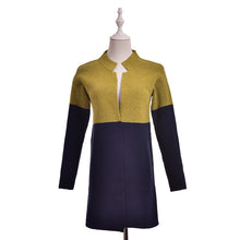 Cardigan Women Plus Size Long Patchwork Thick Wool Sweater EF8
