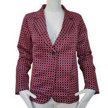Casual Women Fashion Red Plaid Long Sleeve Fitted Blazer Plus Size Business Formal Office Suits One Button Blaser Feminino EF8