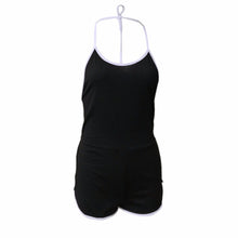 Casual Women Backless Playsuit Sexy Lady Halter Sleeveless Catsuit Women's Short Beach Jumpsuits Rompers Plus Size S-XL 2 Color EF8