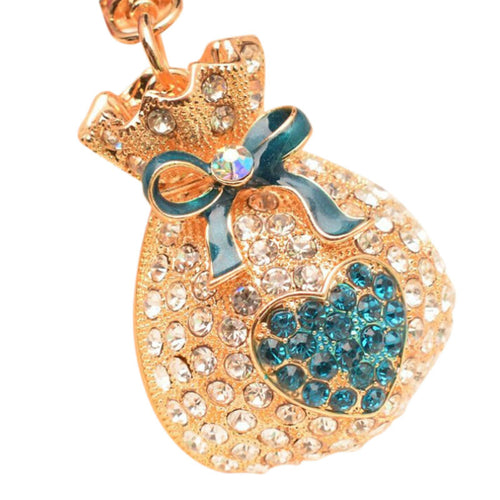 Charm Accessory Jewelry Gift For Lady 4 Colors s Crystal Rhinestone Hollow Heart Purse Bag Key Ring Keychain EF8
