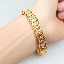 Charm Men Jewelry Gold Bracelet Alloy Gold Plated Round Chain Men Bracelet EF8
