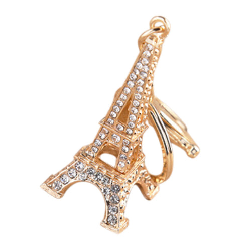 Charm Pendant Purse Bag Key Rings Gifts souvenirs key holder 2 Colors s Creative Eiffel Tower Rhinestone Keychain EF8