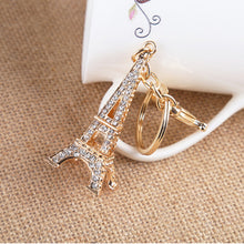 Charm Pendant Purse Bag Key Rings Gifts souvenirs key holder 2 Colors s Creative Eiffel Tower Rhinestone Keychain EF8