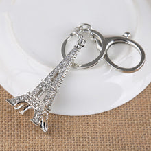 Charm Pendant Purse Bag Key Rings Gifts souvenirs key holder 2 Colors s Creative Eiffel Tower Rhinestone Keychain EF8