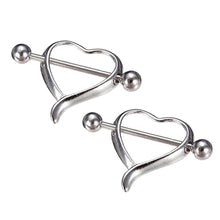 Charm Surgical Steel Love Heart Nipple Ring Shields Bar Navel Ring Body Piercing Women Jewelry Gifts  EF8