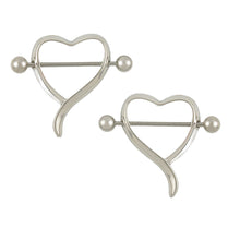 Charm Surgical Steel Love Heart Nipple Ring Shields Bar Navel Ring Body Piercing Women Jewelry Gifts  EF8