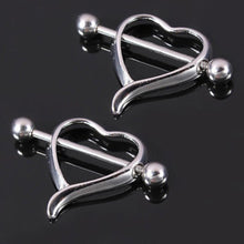 Charm Surgical Steel Love Heart Nipple Ring Shields Bar Navel Ring Body Piercing Women Jewelry Gifts  EF8