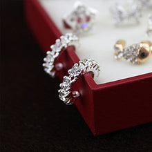 Charm crystal hoop earrings Geometric Round Shiny rhinestone earring jewelry women Design EF8