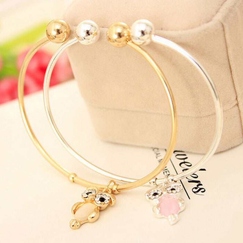 Chic Gold Plated Rhinestone Owl Cuff Bracelets Bangles for Women Lady Girl Women Jewelry Owl Bangles Bracelets for Women EF8