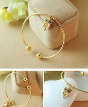 Chic Gold Plated Rhinestone Owl Cuff Bracelets Bangles for Women Lady Girl Women Jewelry Owl Bangles Bracelets for Women EF8
