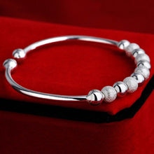 Chic Silver Plated Beads Ball Bangle Cuff Bracelets Women H  Jewelry Hot EF8