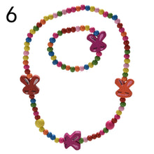 Children Beads Jewelry Setnecklace bracelet bangle jewelry Kids Gift Party Birthday Necklace EF8