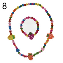 Children Beads Jewelry Setnecklace bracelet bangle jewelry Kids Gift Party Birthday Necklace EF8