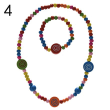 Children Beads Jewelry Setnecklace bracelet bangle jewelry Kids Gift Party Birthday Necklace EF8