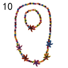 Children Beads Jewelry Setnecklace bracelet bangle jewelry Kids Gift Party Birthday Necklace EF8