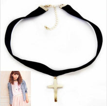 Choker Necklace Velvet Cross Chain Ribbon For Sailor Moon Cosplay Jewelry EF8
