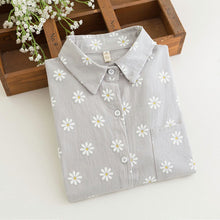 ClearanceWomen Blouses Turn Down Collar Floral Blouse Long Sleeve Shirt Women Camisas Femininas Women Tops And Blouses Fashion EF8