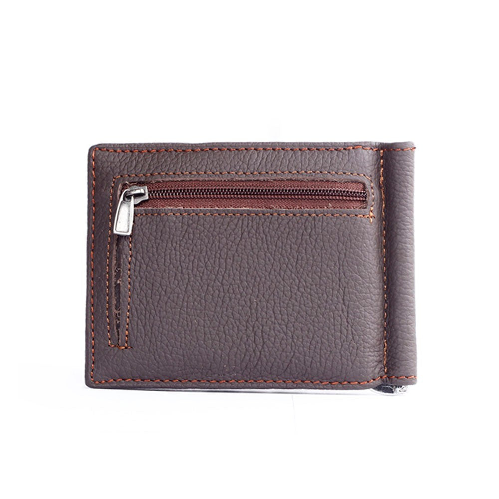 Luxury Solid Slim Leather Wallet For Men-FunkyTradition