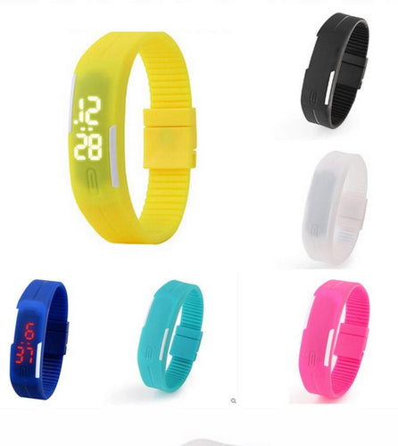 Colorful Silicone Wrist strap kids watches for women children hours digital bracelet sports LED Wristwatch EF8