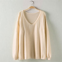 Colorful xiniu Apparel Women's Hollow Out Long Sleeve Loose V Collar Thin Pullovers Sweater rmujer femme EF8