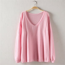 Colorful xiniu Apparel Women's Hollow Out Long Sleeve Loose V Collar Thin Pullovers Sweater rmujer femme EF8