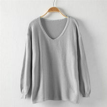 Colorful xiniu Apparel Women's Hollow Out Long Sleeve Loose V Collar Thin Pullovers Sweater rmujer femme EF8