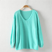 Colorful xiniu Apparel Women's Hollow Out Long Sleeve Loose V Collar Thin Pullovers Sweater rmujer femme EF8