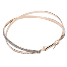 Cross Hoop Earrings Women Girls Elegant Round Earrings EF8