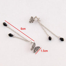 Crystal Elegant Stunning Charmming Tassel Butterfly Waterdrop Long Pendant Earrings Eardrop EF8