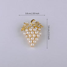Crystal Rhinestone Flower For Wedding Bridal Dresses Clip Scarf Buckle Pins Grapes Brooches Rose Gold Plated Pearl Brooch S EF8