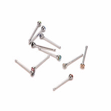 Crystal Rhinestone Nose Ring Bone Stud Surgical Steel Body Piercing Jewelry 10Pcs Body Jewelry Indian style EF8