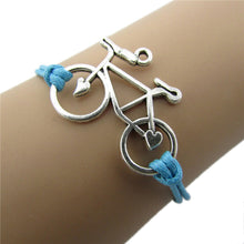 Cuff Bangle Women Jewelry Vintage Leather Rope Bicycle Charm Bracelets Personalized H made Rope Chain Bike Wrap Bracelet EF8