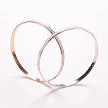 Cuff Bling Lady Gift Bracelets Bangles Trendy Women's Charm Double circle matte Bangle Wristb  Bracelet EF8