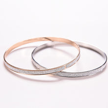 Cuff Bling Lady Gift Bracelets Bangles Trendy Women's Charm Double circle matte Bangle Wristb  Bracelet EF8
