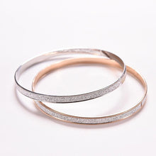 Cuff Bling Lady Gift Bracelets Bangles Trendy Women's Charm Double circle matte Bangle Wristb  Bracelet EF8