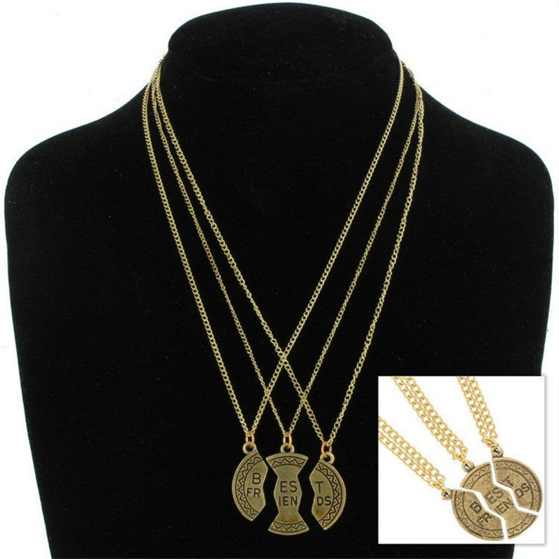 Custom Personalized BFF Best Friend Jewelry puzzle necklace Jewelry  3Pcs Family Tree necklace EF8