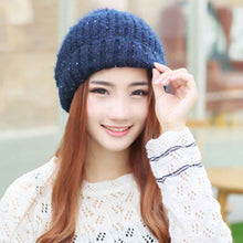 Cute Fur Ball Pompom Women Fashion Keep Warm Hats Knitted Wool Hemming Hat Beanies Accessories Fur Pom Cap EF8