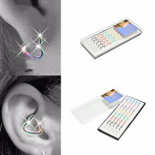 Cute Kawaii Earrings Heart Shape Clip Earrings Without Piercing For Women Girls 1Pack 40pcs Women Clip Earrings EF8