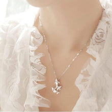 Cute Silver Plated Double Dolphin Rhinestone Short Chain Pendant Necklace Women Jewelry EF8