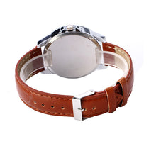 Chronograph 6 Hands 24 Hours Function Men Sport Watch Lether Luxury Watch Men Top Military Watch Relogio Masculino EF8
