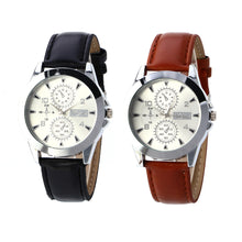 Chronograph 6 Hands 24 Hours Function Men Sport Watch Lether Luxury Watch Men Top Military Watch Relogio Masculino EF8