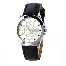 Chronograph 6 Hands 24 Hours Function Men Sport Watch Lether Luxury Watch Men Top Military Watch Relogio Masculino EF8