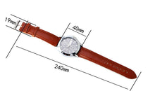 Chronograph 6 Hands 24 Hours Function Men Sport Watch Lether Luxury Watch Men Top Military Watch Relogio Masculino EF8