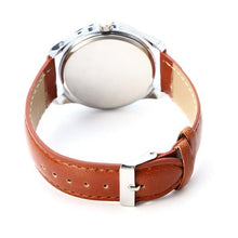 Fashion Stainless Steel LeatherDate Clock Men's Military Sport Analog Quartz Wrist Watch Calendar Relogio Masculino EF8