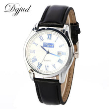 Fashion Stainless Steel LeatherDate Clock Men's Military Sport Analog Quartz Wrist Watch Calendar Relogio Masculino EF8