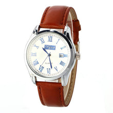 Fashion Stainless Steel LeatherDate Clock Men's Military Sport Analog Quartz Wrist Watch Calendar Relogio Masculino EF8