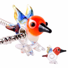 DIY Jewelry Glass Bead Animals Bird Charm Sterling Silver Core For Bracelet Charms Fit Women Bracelets   Bangles EF8
